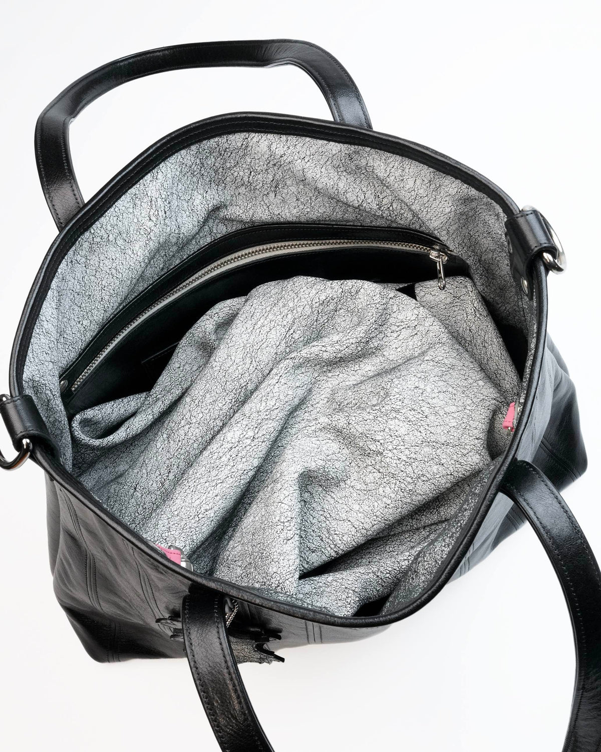 9 Panel Shopper Tote in Black