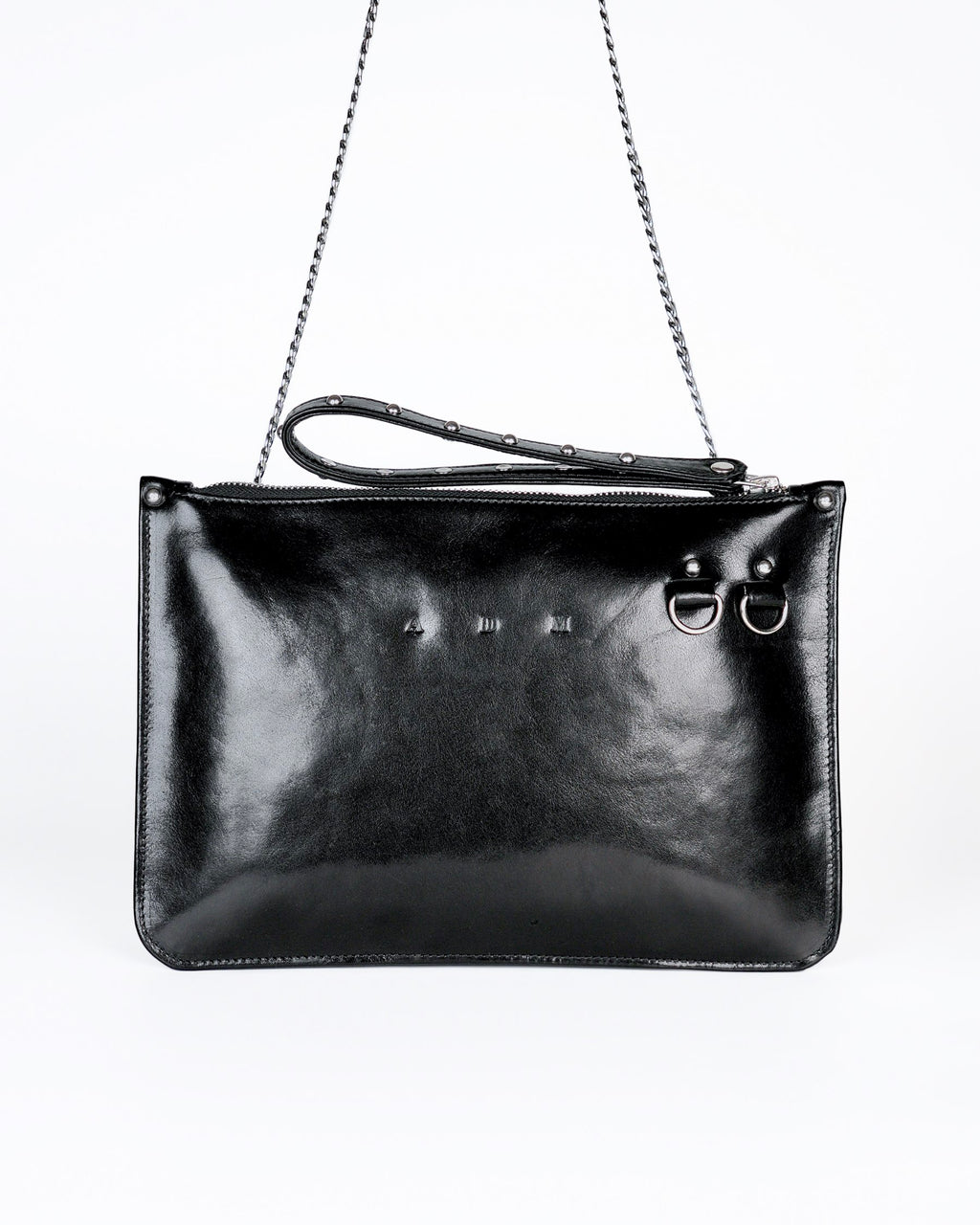 Chained Zip Pouch in Black