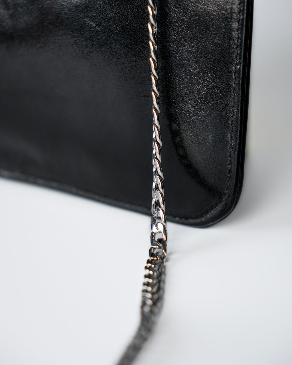 Chained Zip Pouch in Black