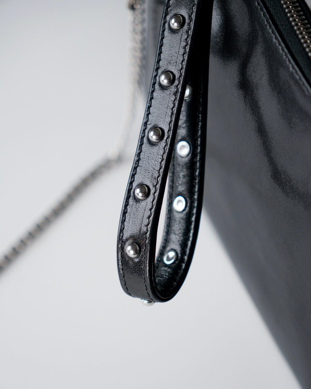 Chained Zip Pouch in Black