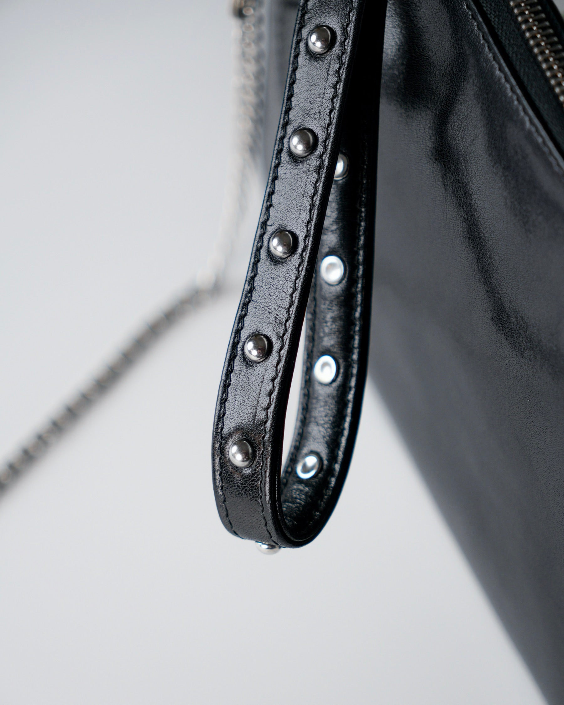 Chained Zip Pouch in Black