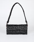 Extended Party Wallet in Black Plissé