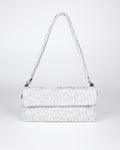 Extended Party Wallet in White Plissé