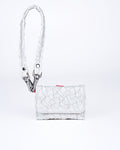 Mini Party Wallet in White/Pink Plissé