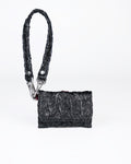 Mini Party Wallet in Black/Red Plissé