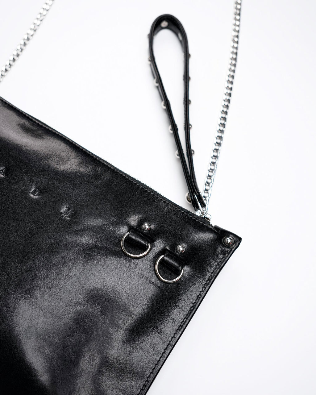 Chained Zip Pouch in Black