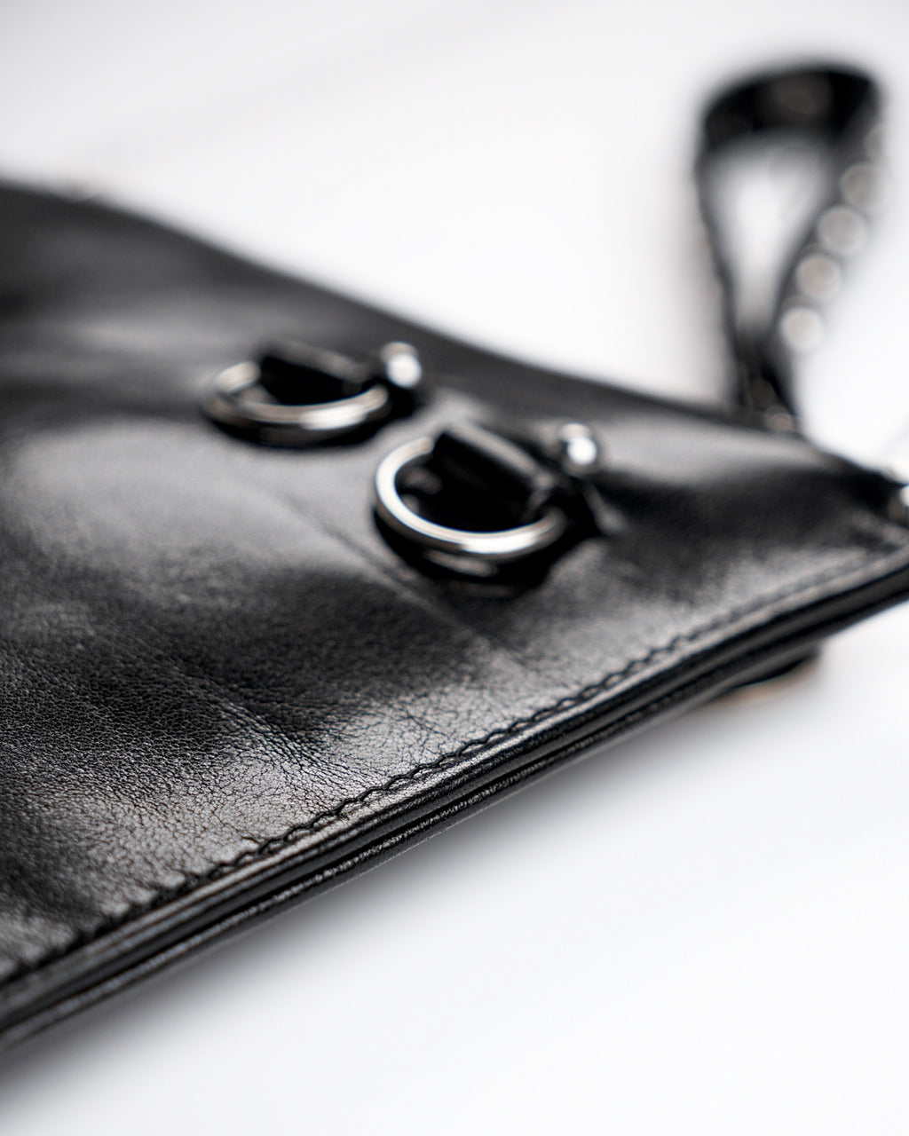 Chained Zip Pouch in Black