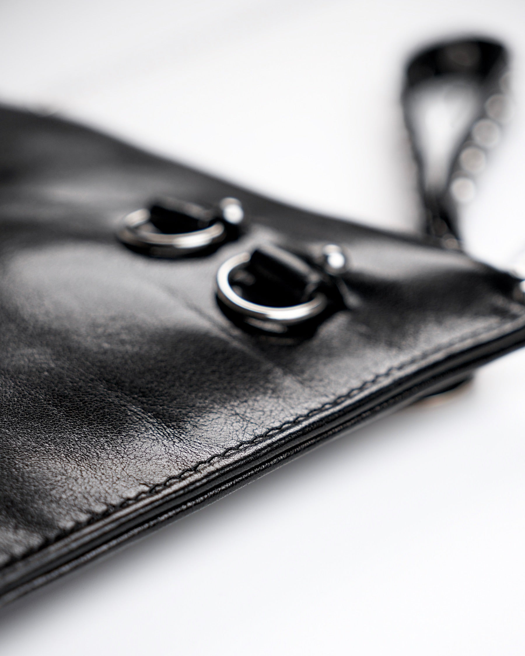 Chained Zip Pouch in Black
