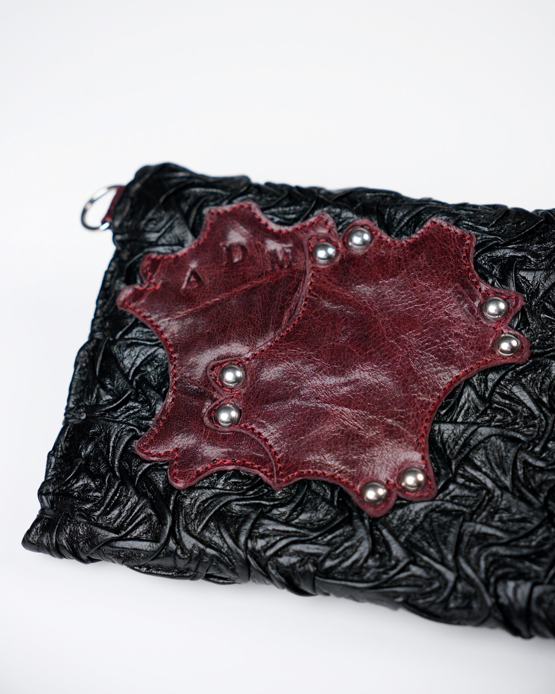 Extended Party Wallet in Black Plissé