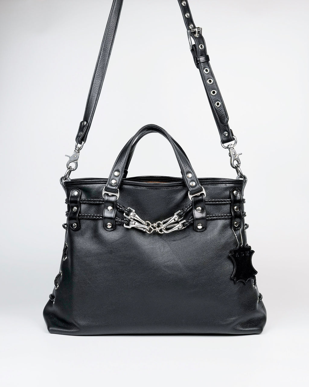 Braided Carryall Bag in Black