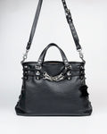 Braided Carryall Bag in Black