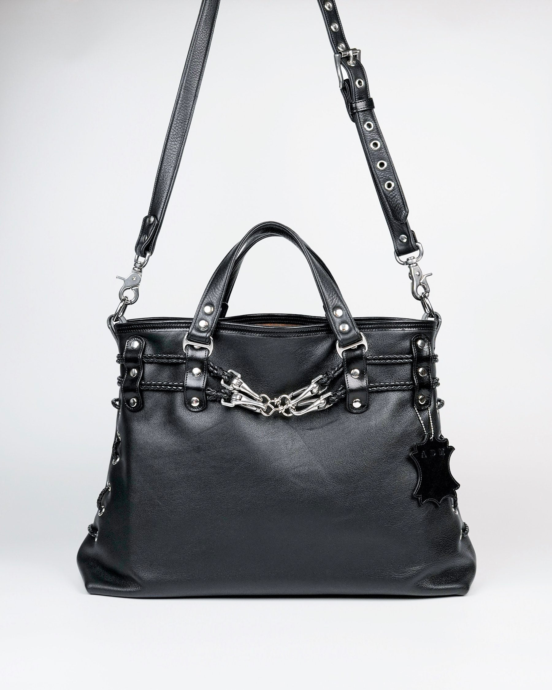 Braided Carryall Bag in Black