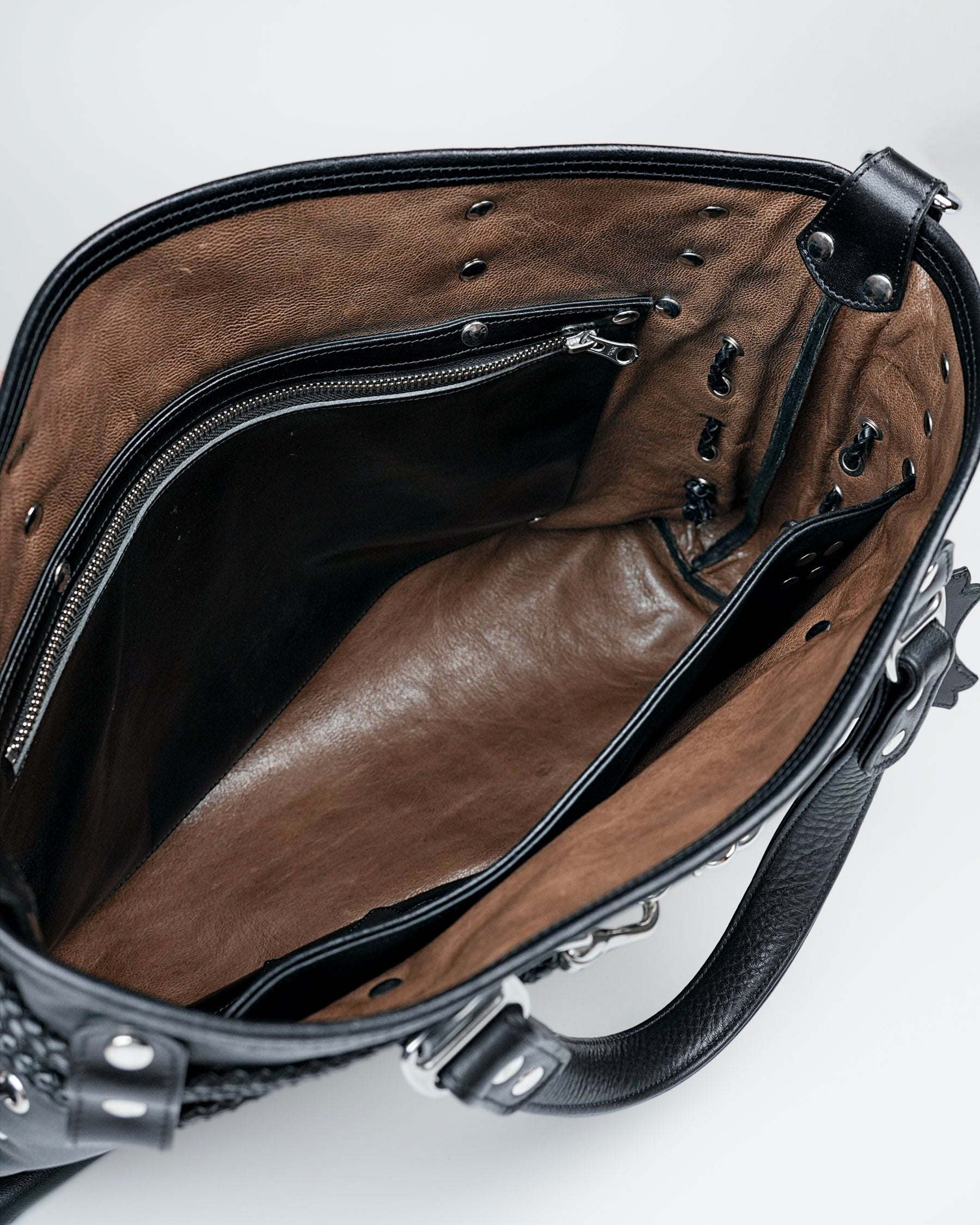 Braided Carryall Bag in Black