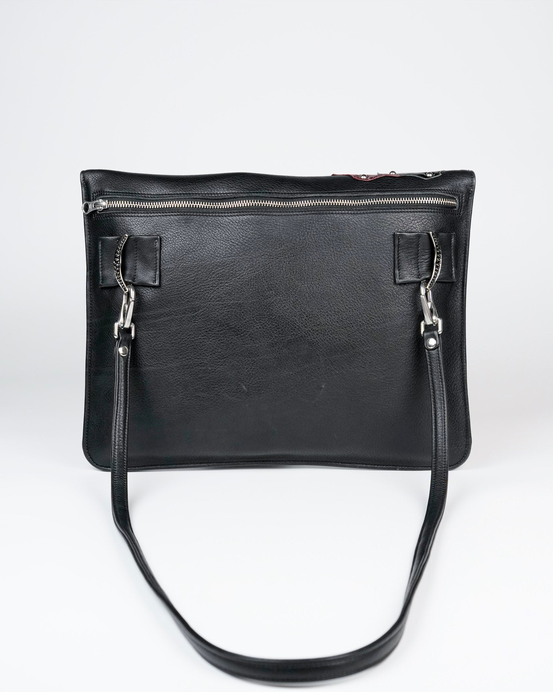 Convertible Portfolio Bag in Black / Red