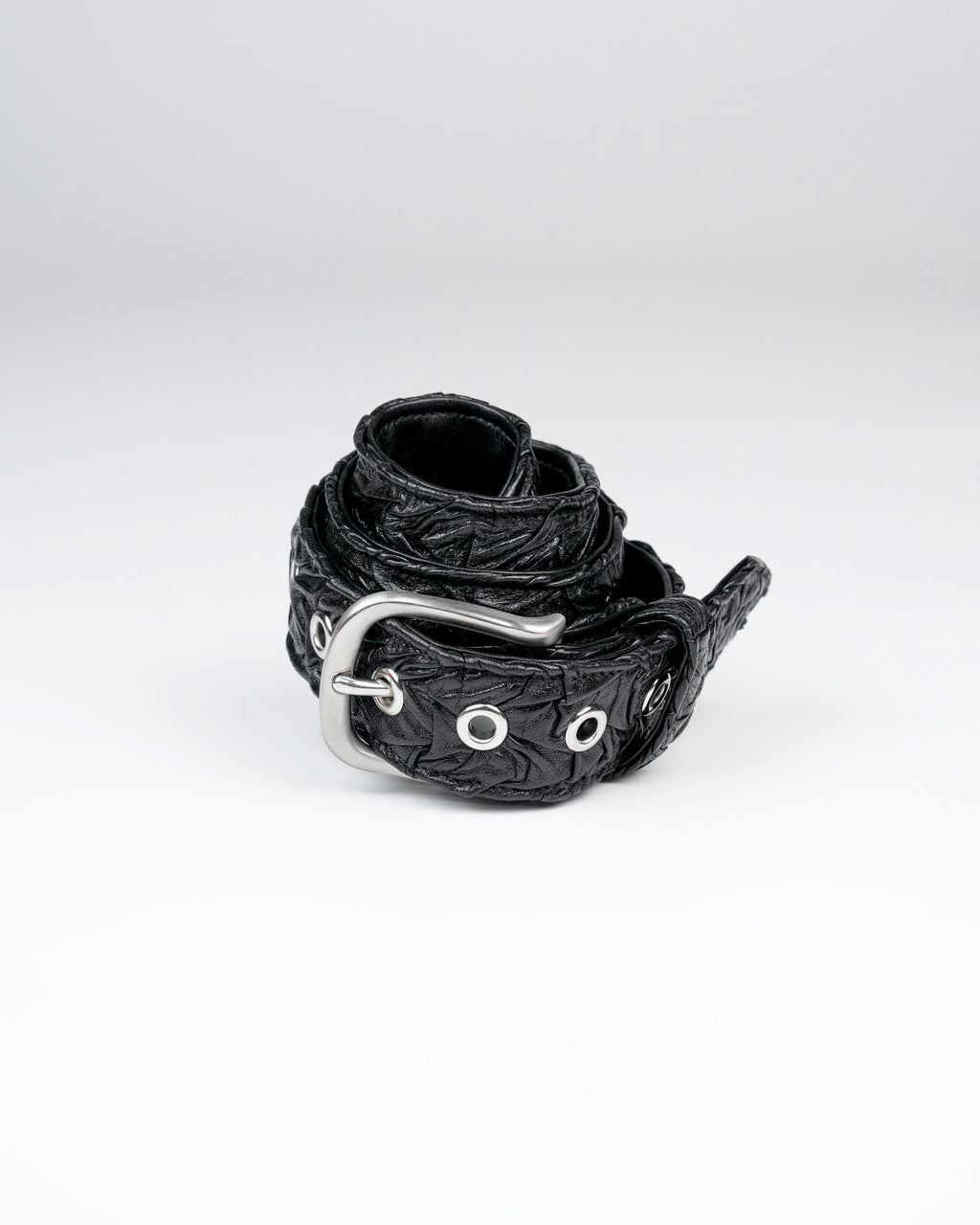 Core Belt in Black Plissé
