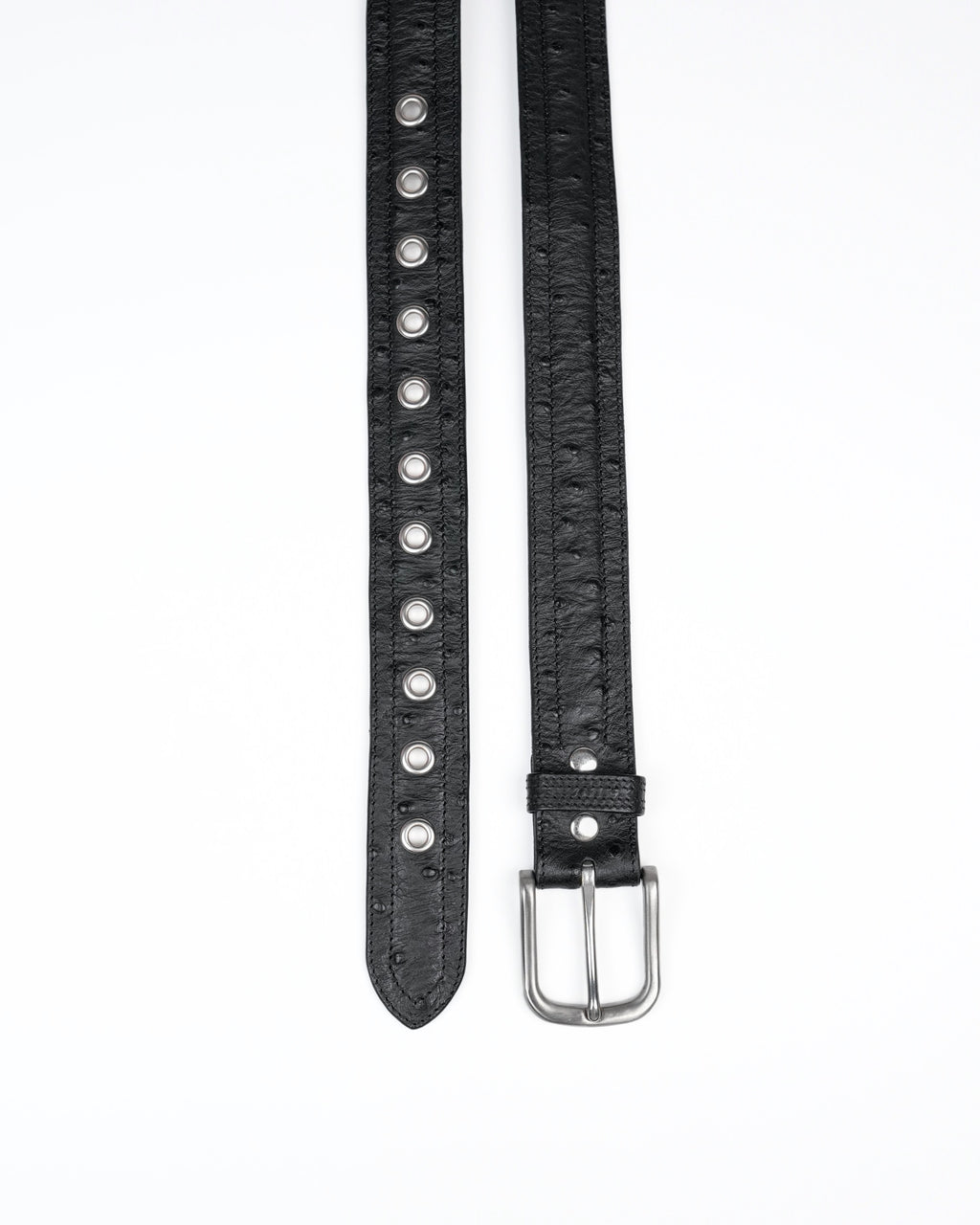 Core Belt in Black Ostrich