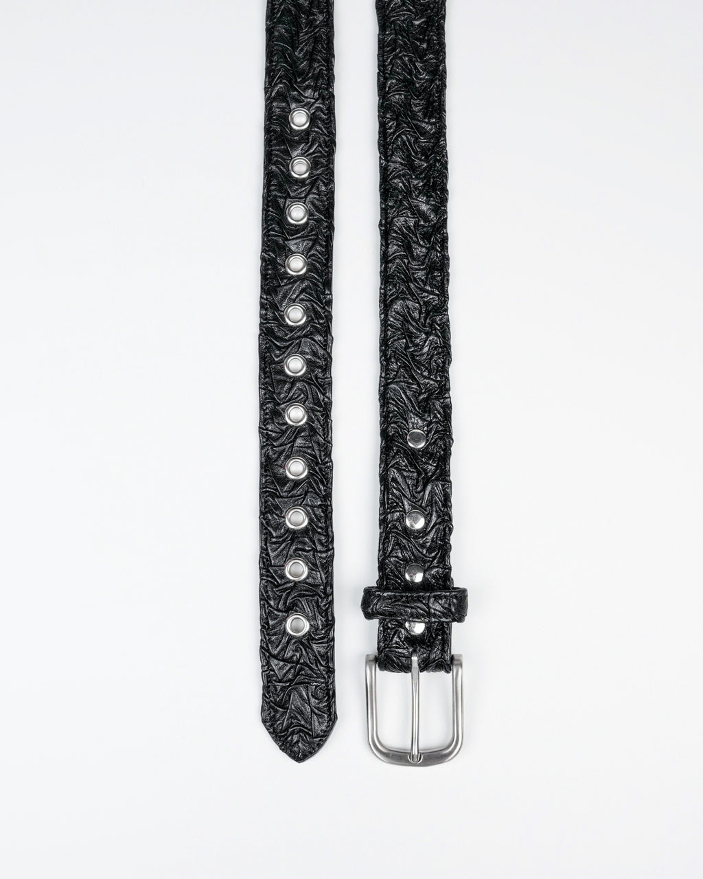 Core Belt in Black Plissé