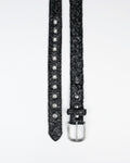 Core Belt in Black Plissé