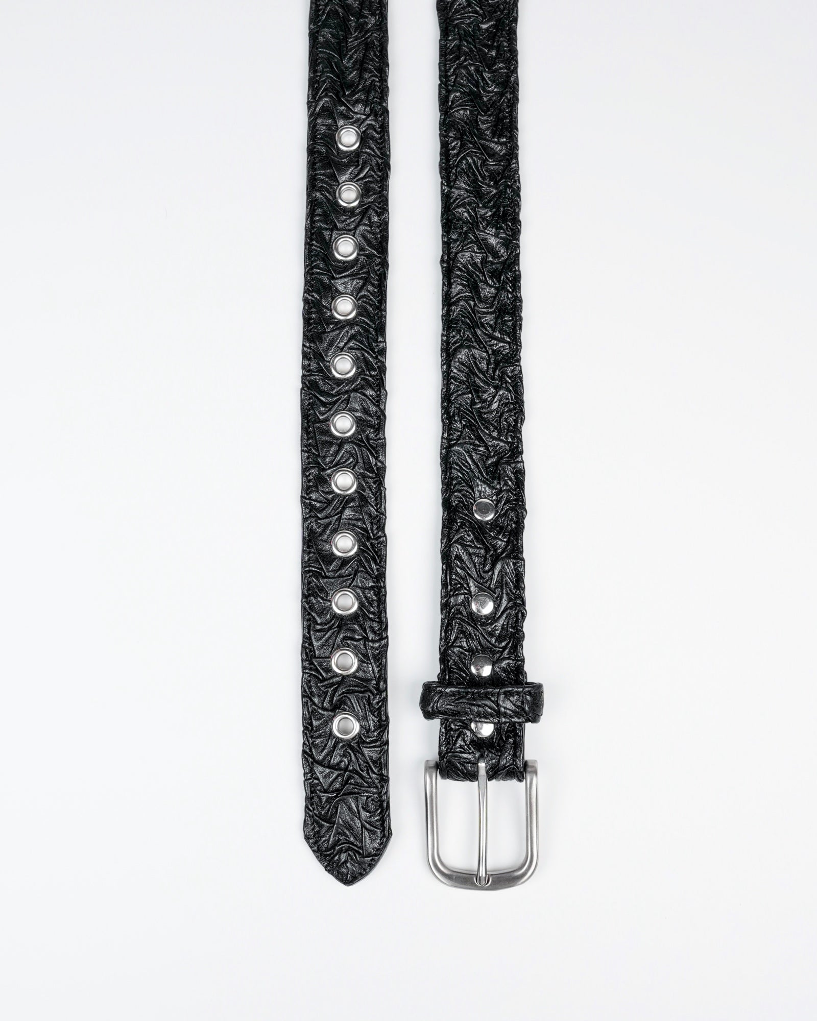 Core Belt in Black Plissé