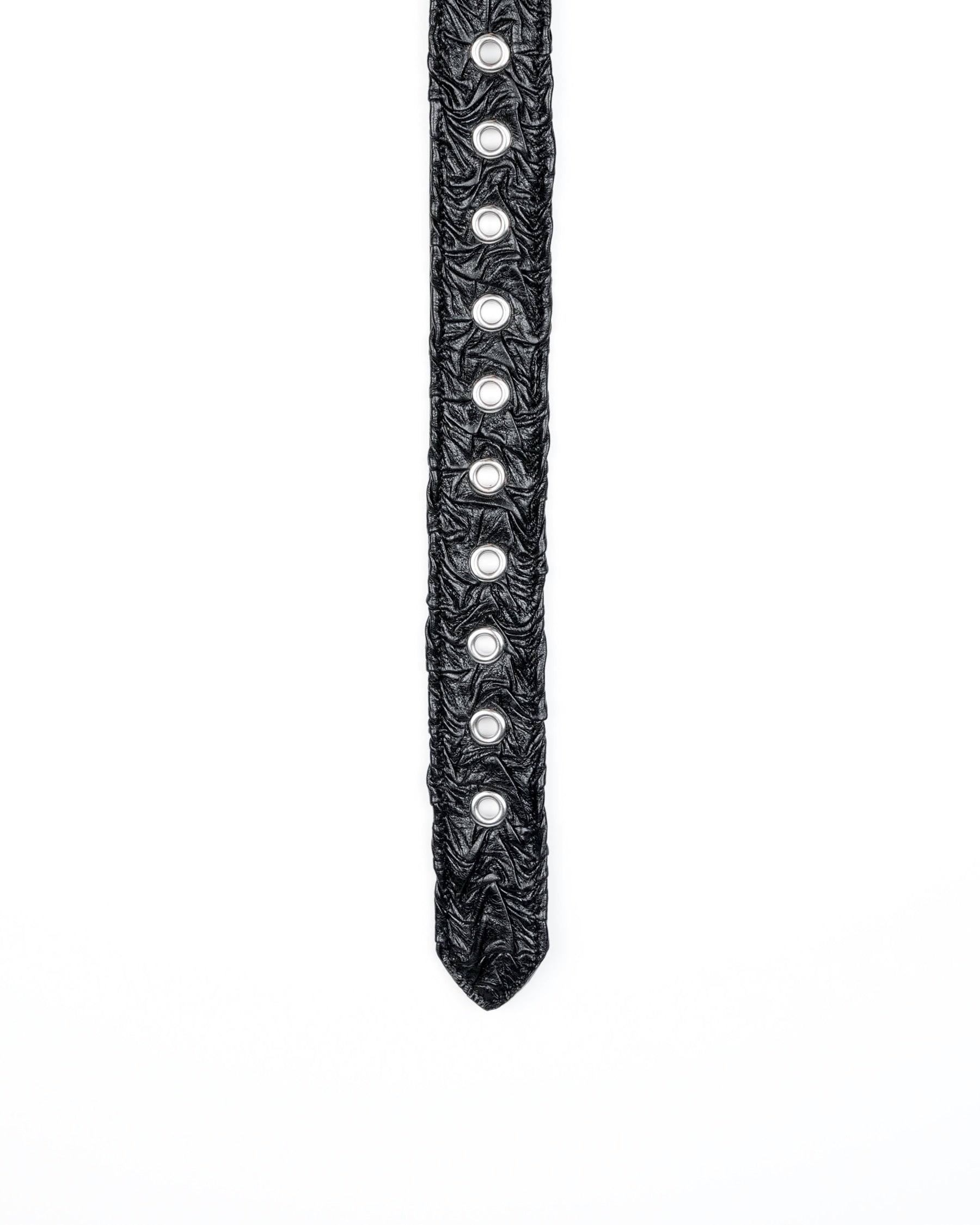 Core Belt in Black Plissé