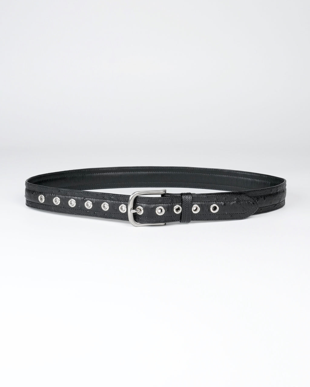 Core Belt in Black Ostrich