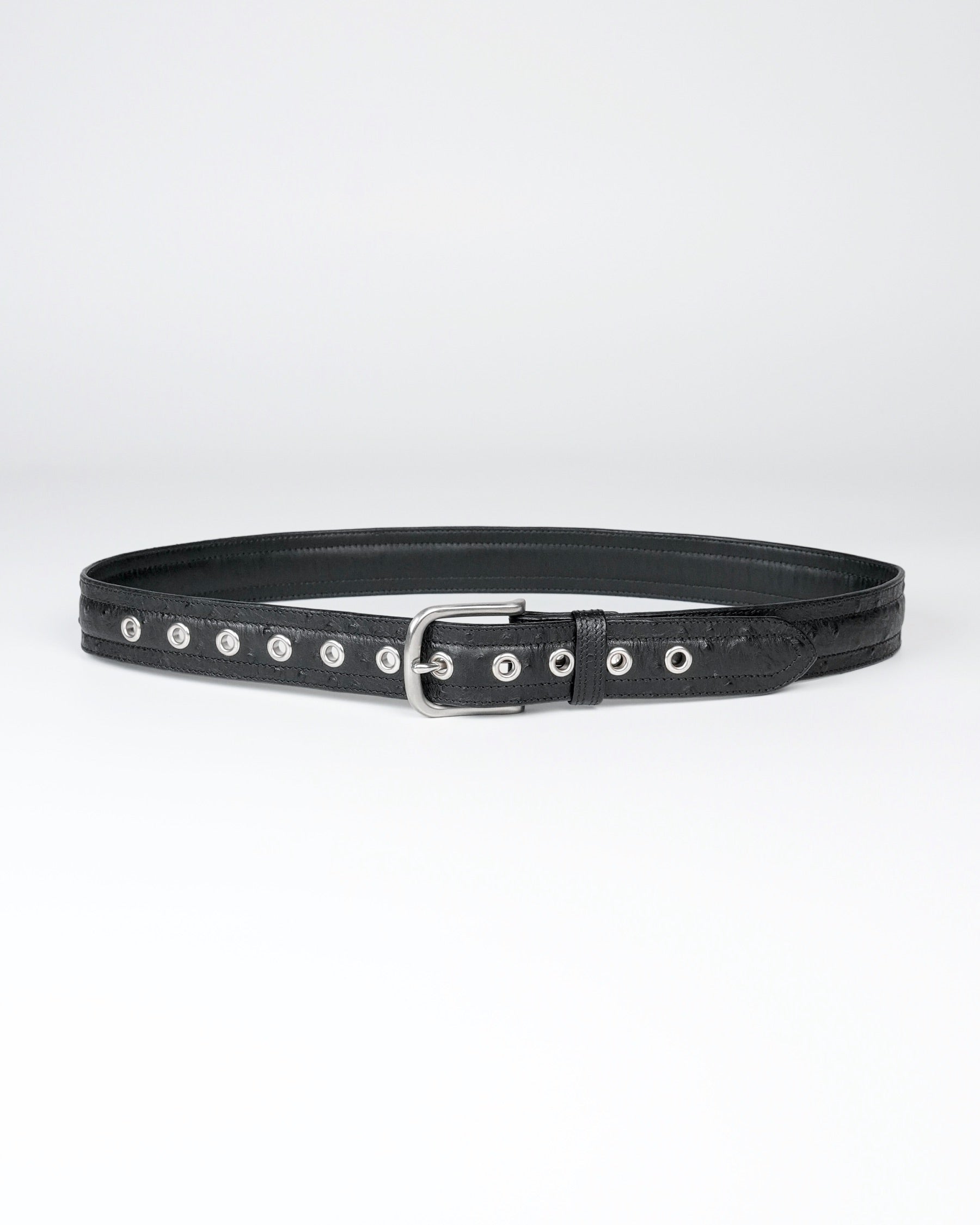Core Belt in Black Ostrich
