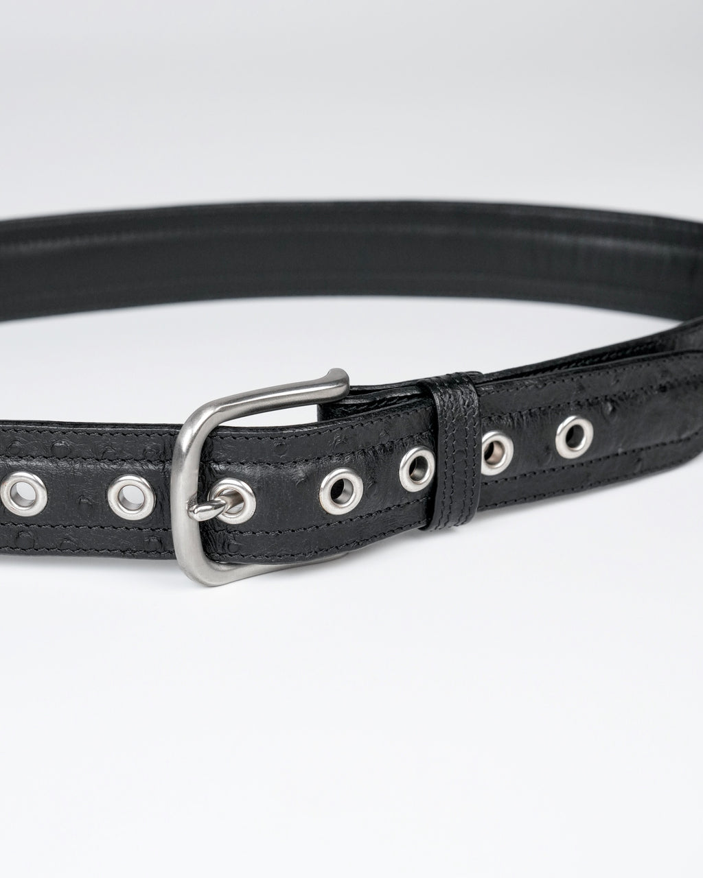 Core Belt in Black Ostrich