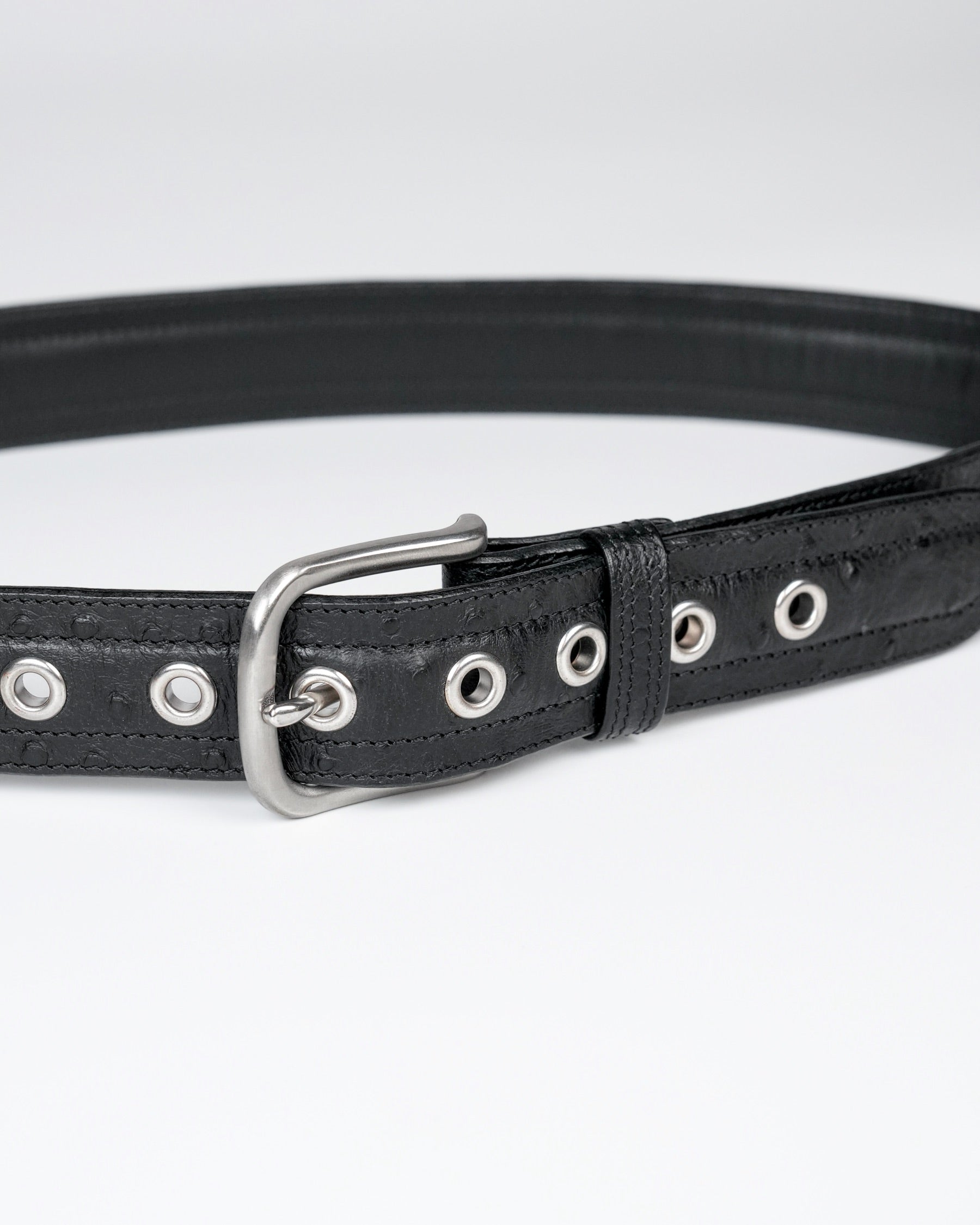 Core Belt in Black Ostrich