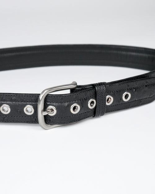 Core Belt in Black Ostrich