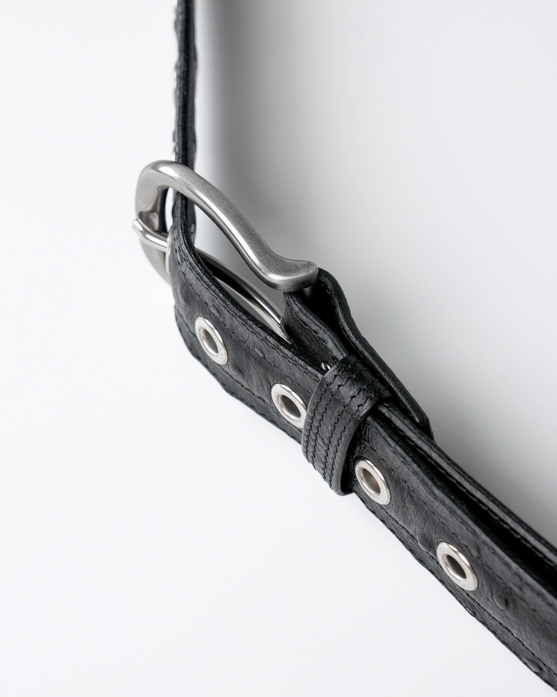 Core Belt in Black Ostrich