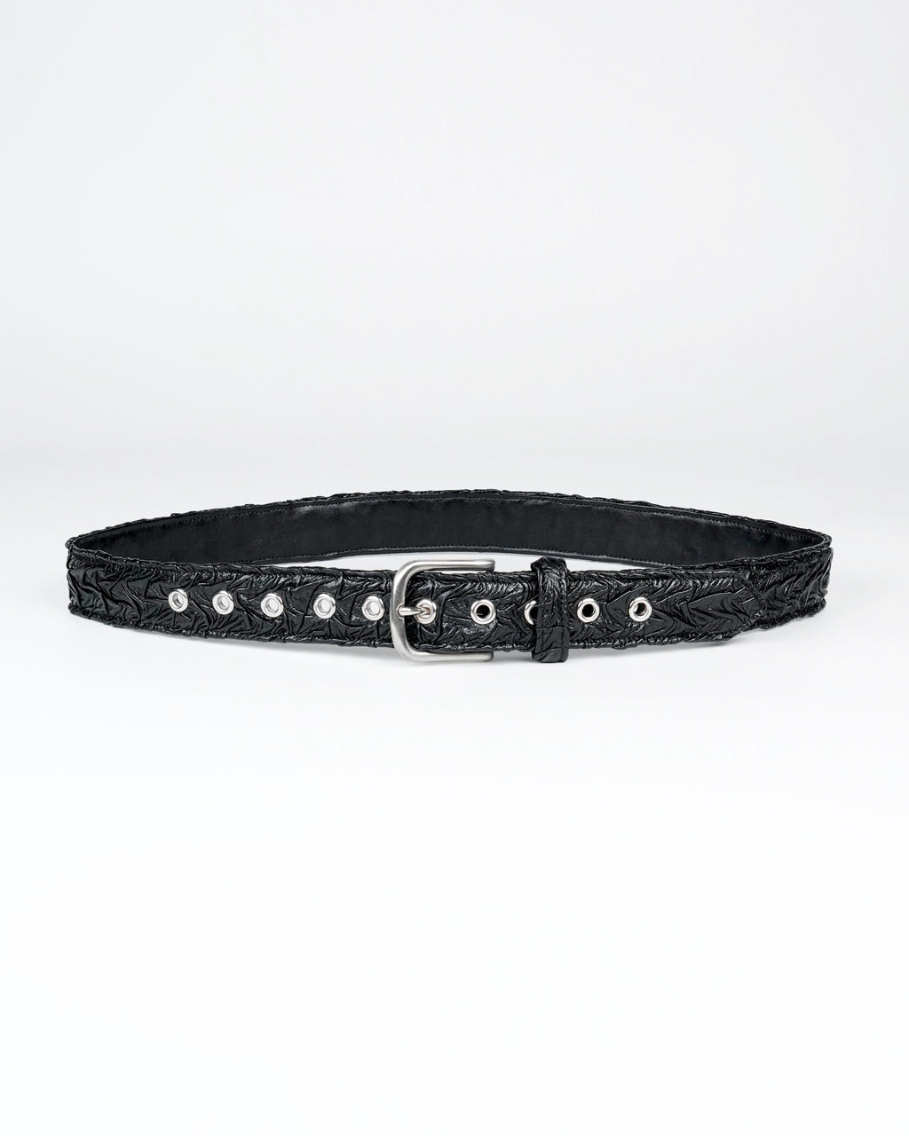 Core Belt in Black Plissé