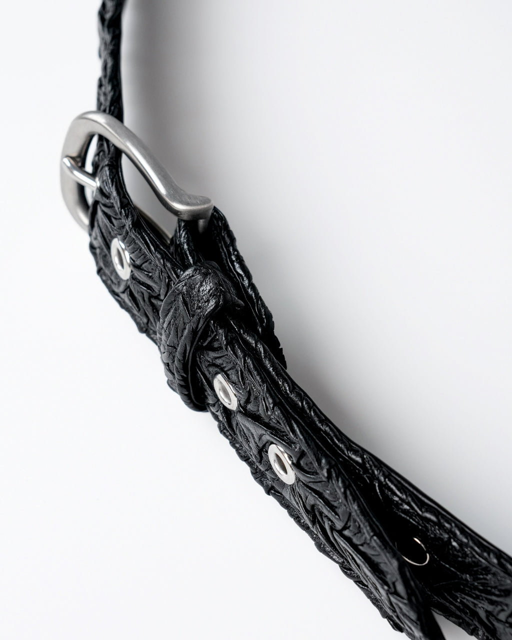 Core Belt in Black Plissé