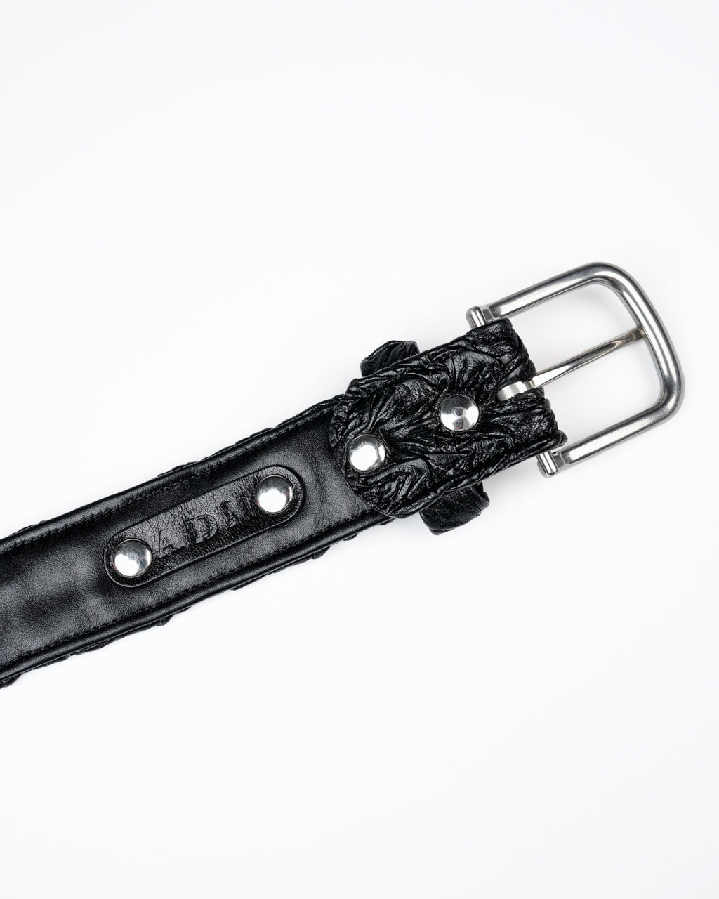 Core Belt in Black Plissé