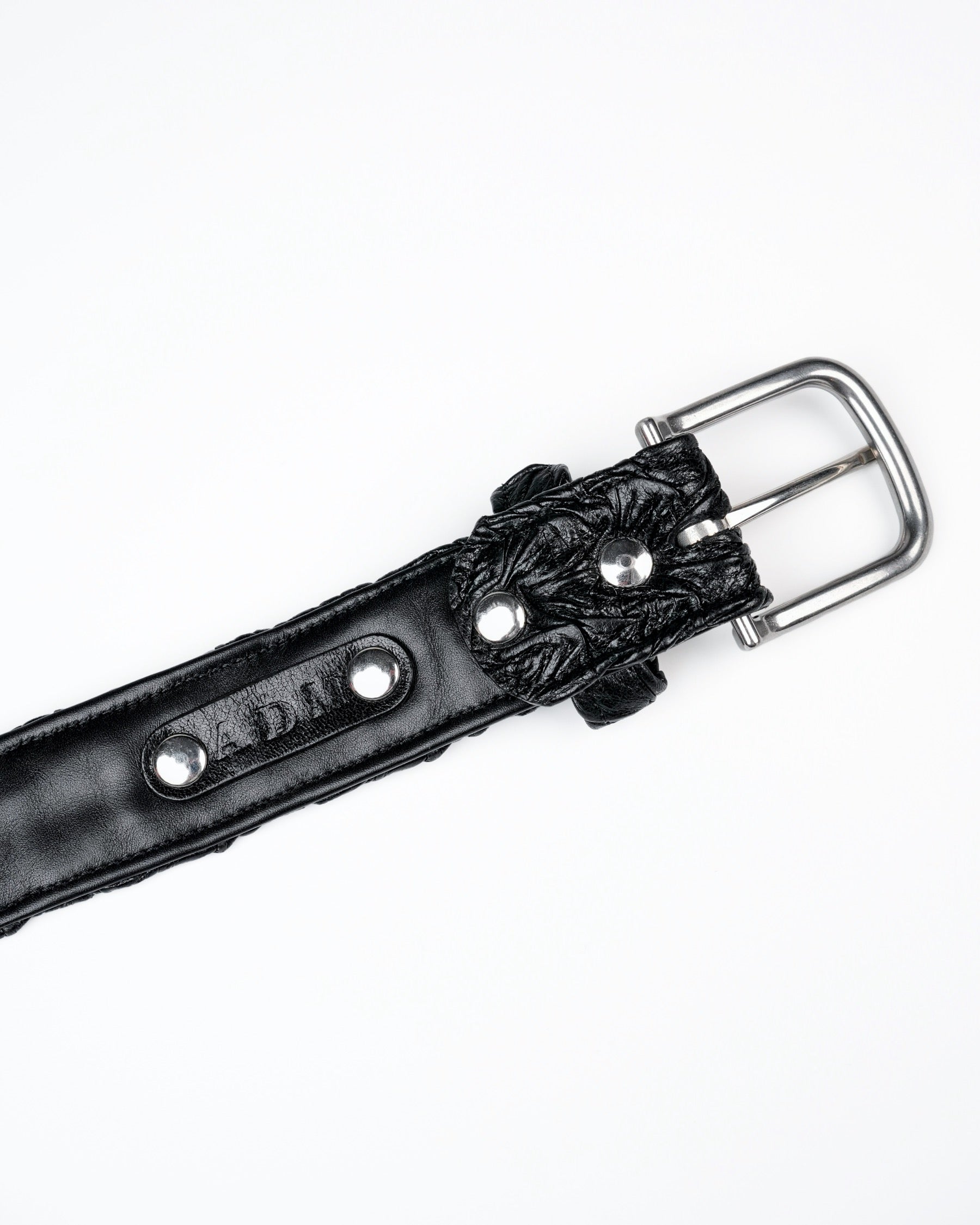 Core Belt in Black Plissé