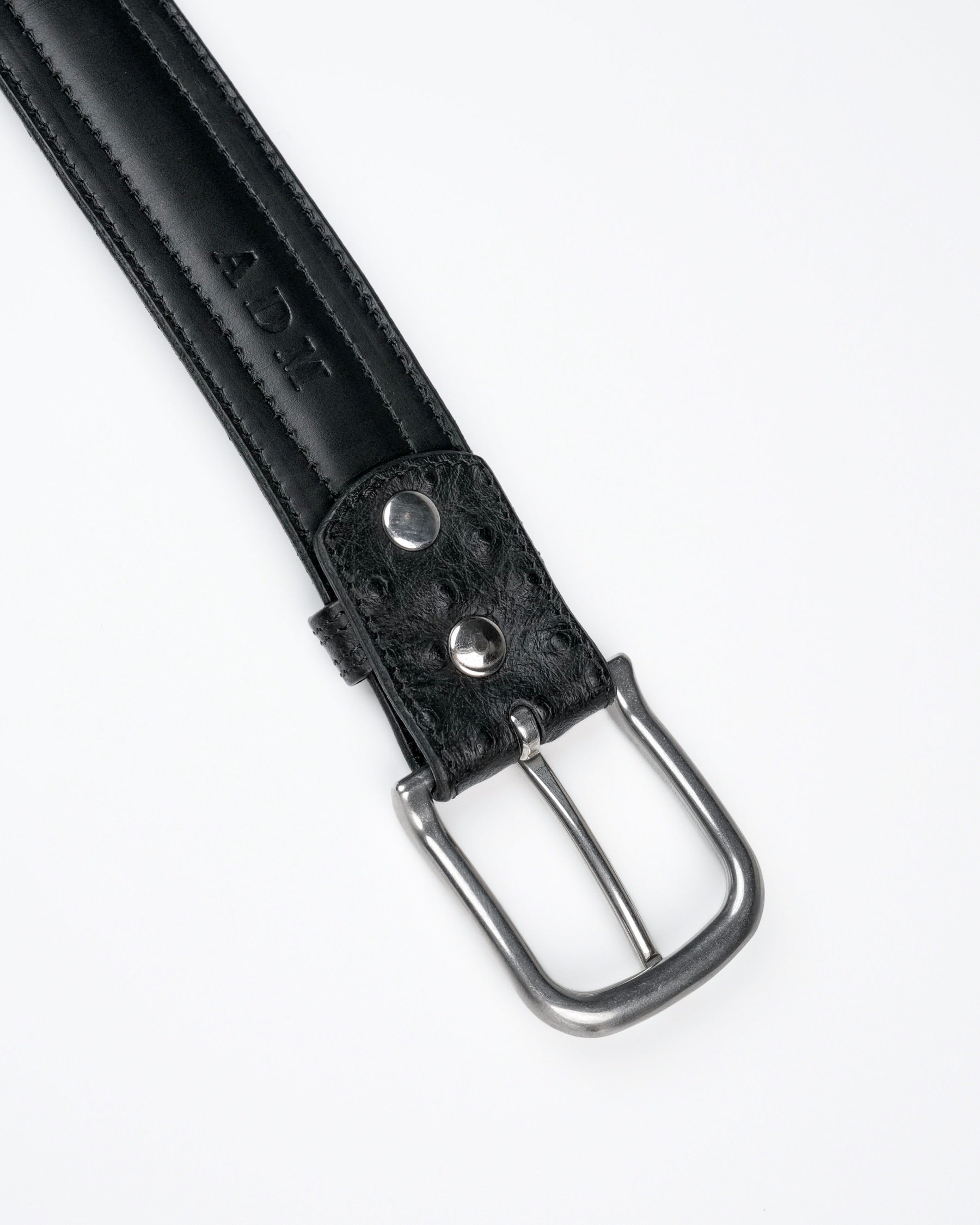 Core Belt in Black Ostrich