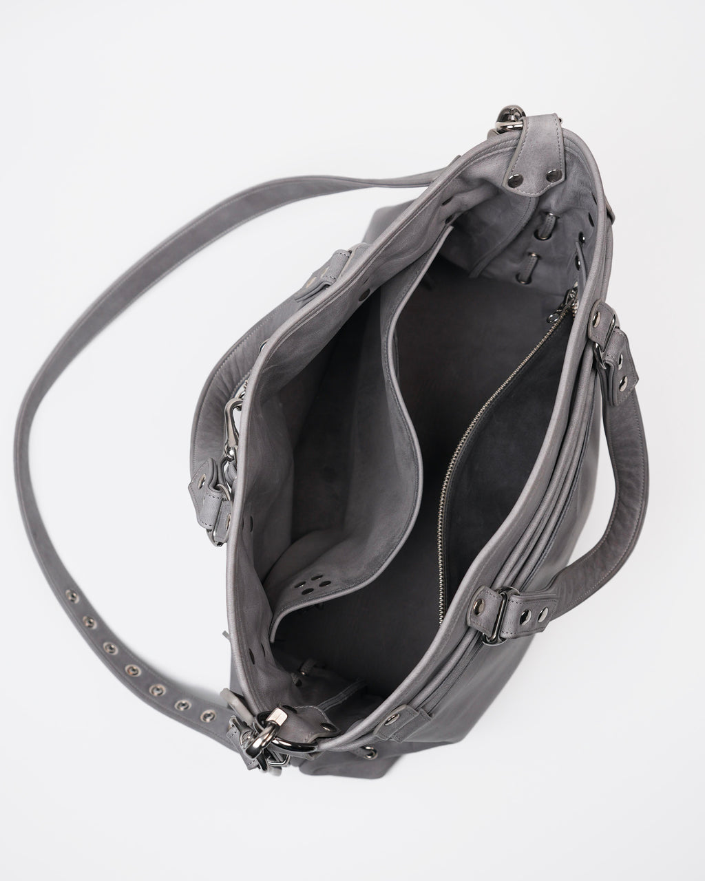 Braided Carryall Bag in Stone Grey