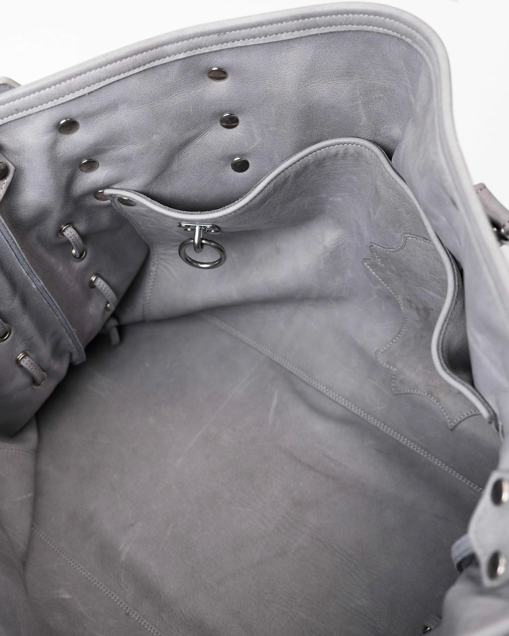Braided Carryall Bag in Stone Grey