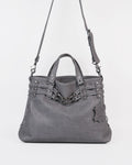Braided Carryall Bag in Stone Grey
