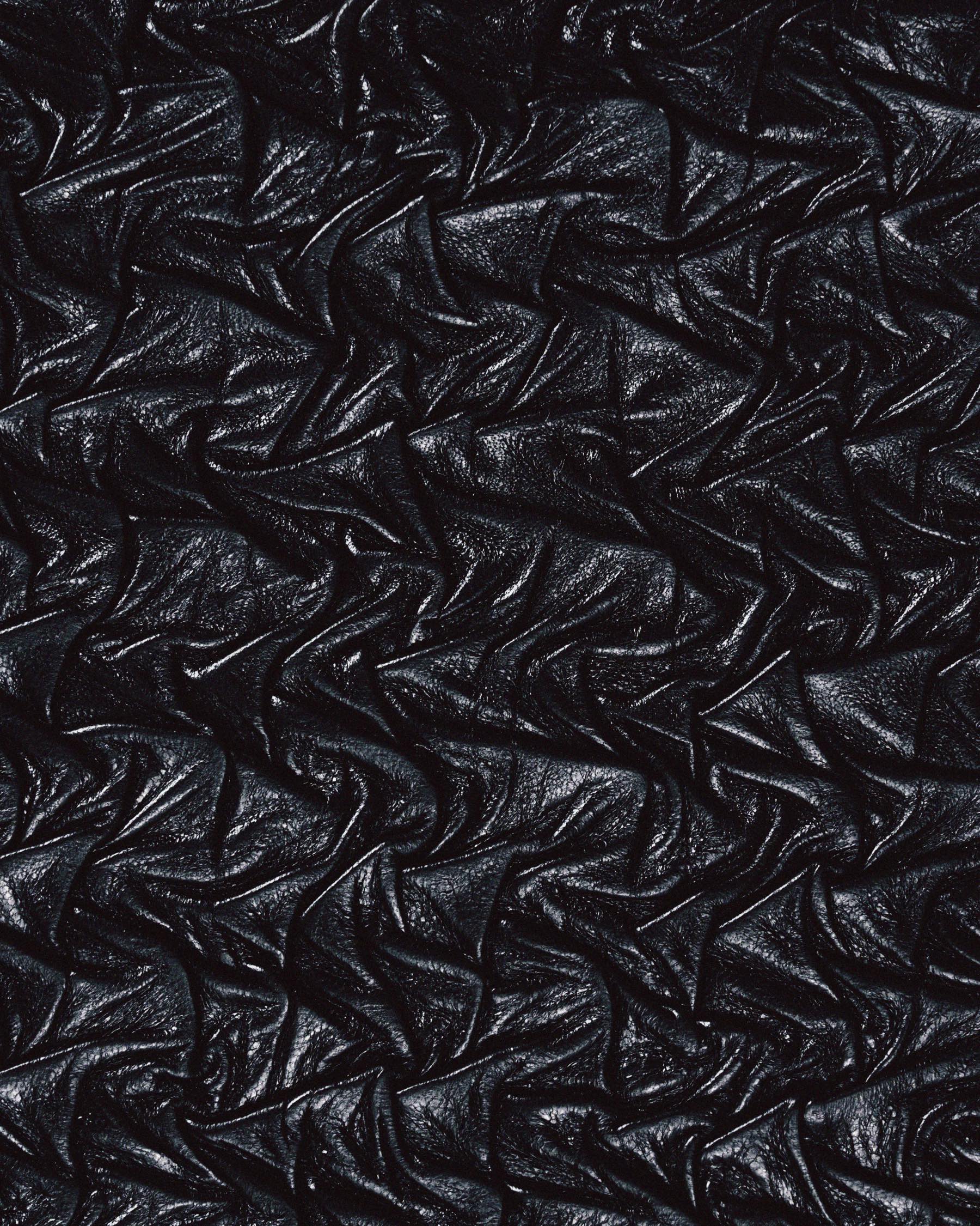 Mini Party Wallet in Black/Pink Plissé