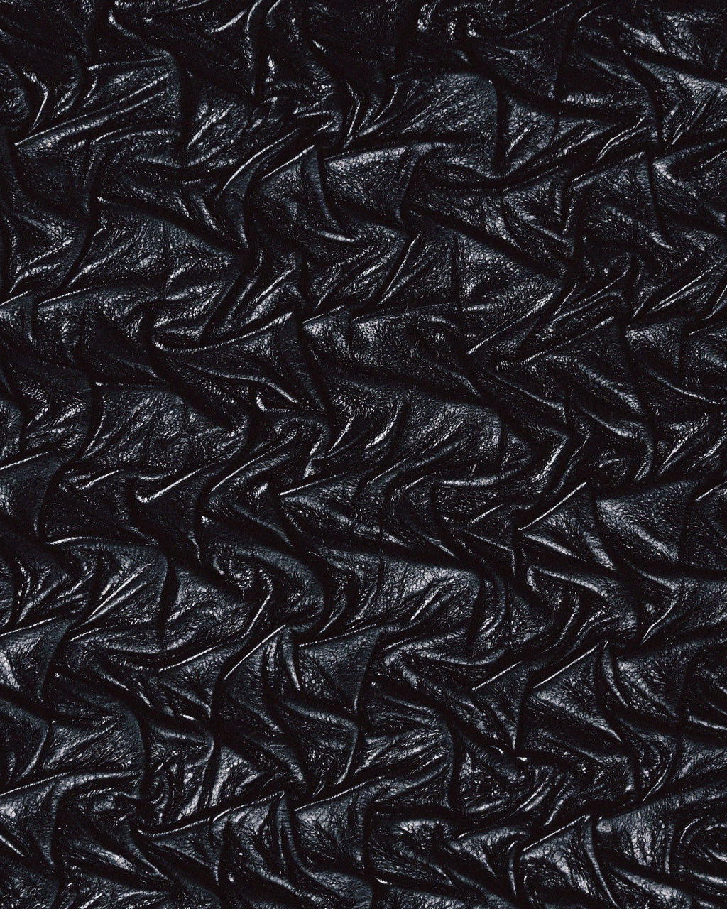 Extended Party Wallet in Black Plissé