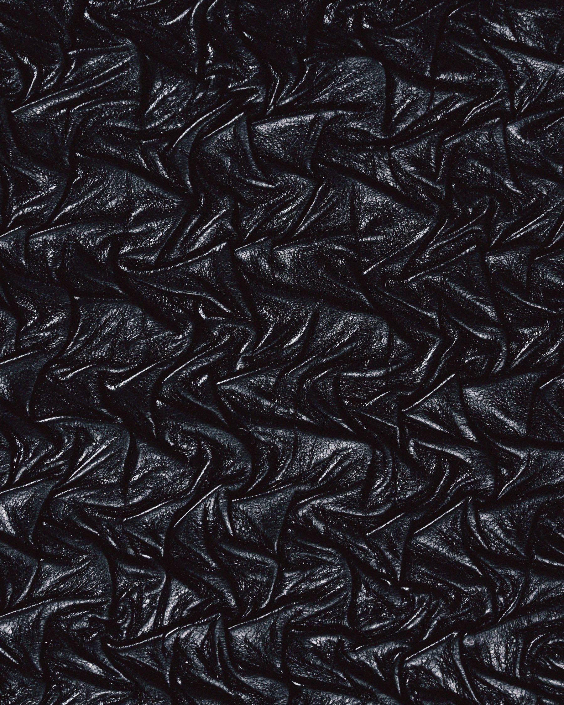 Extended Party Wallet in Black Plissé