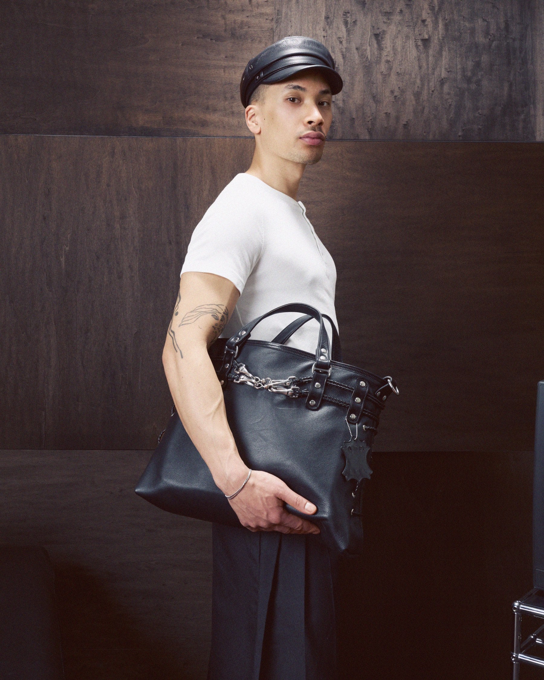 Braided Carryall Bag in Black
