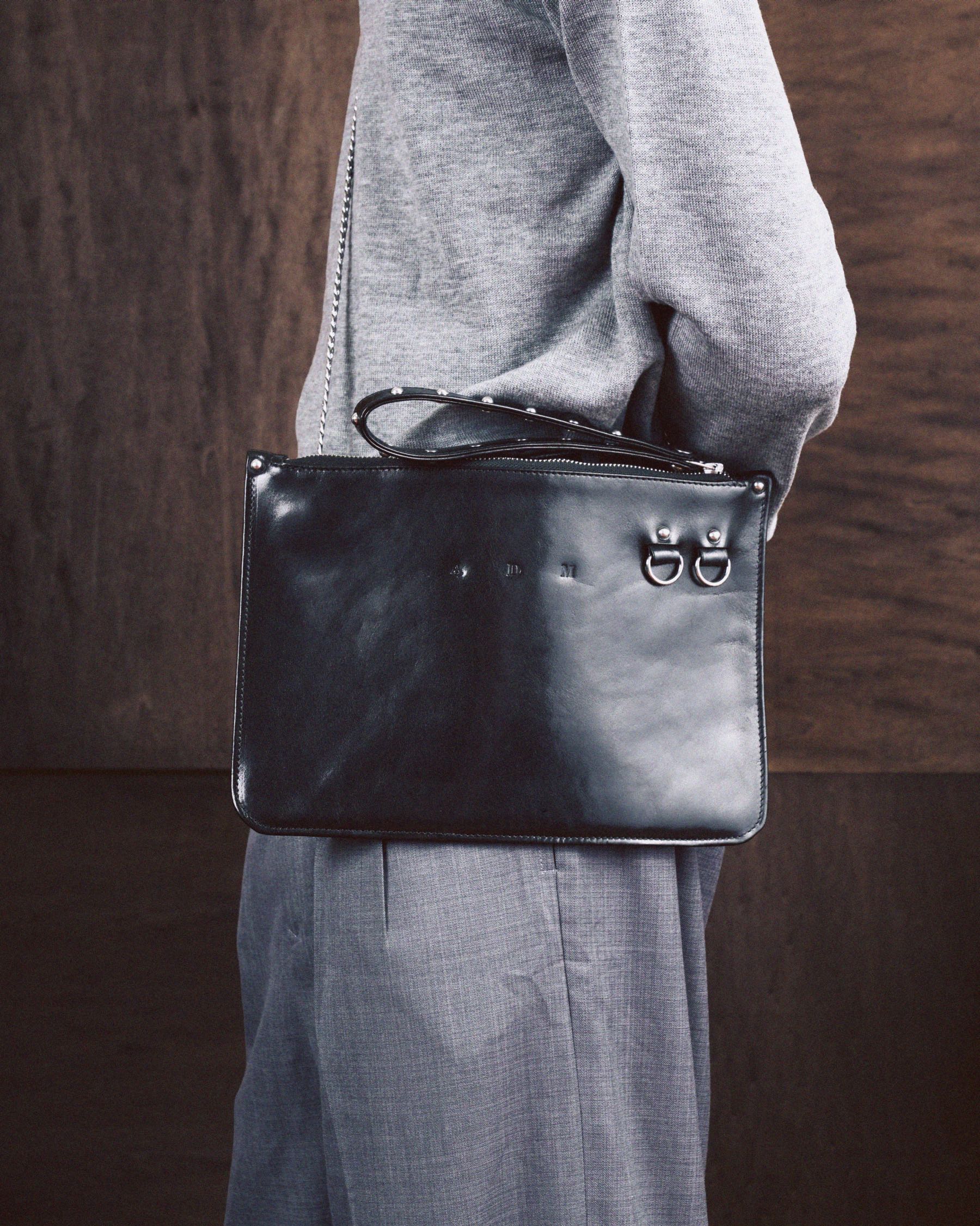 Chained Zip Pouch in Black