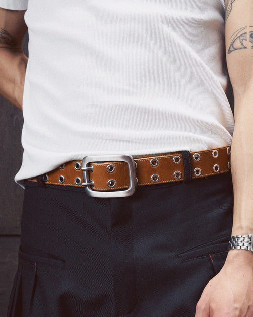 Bull Neck Belt in Cognac
