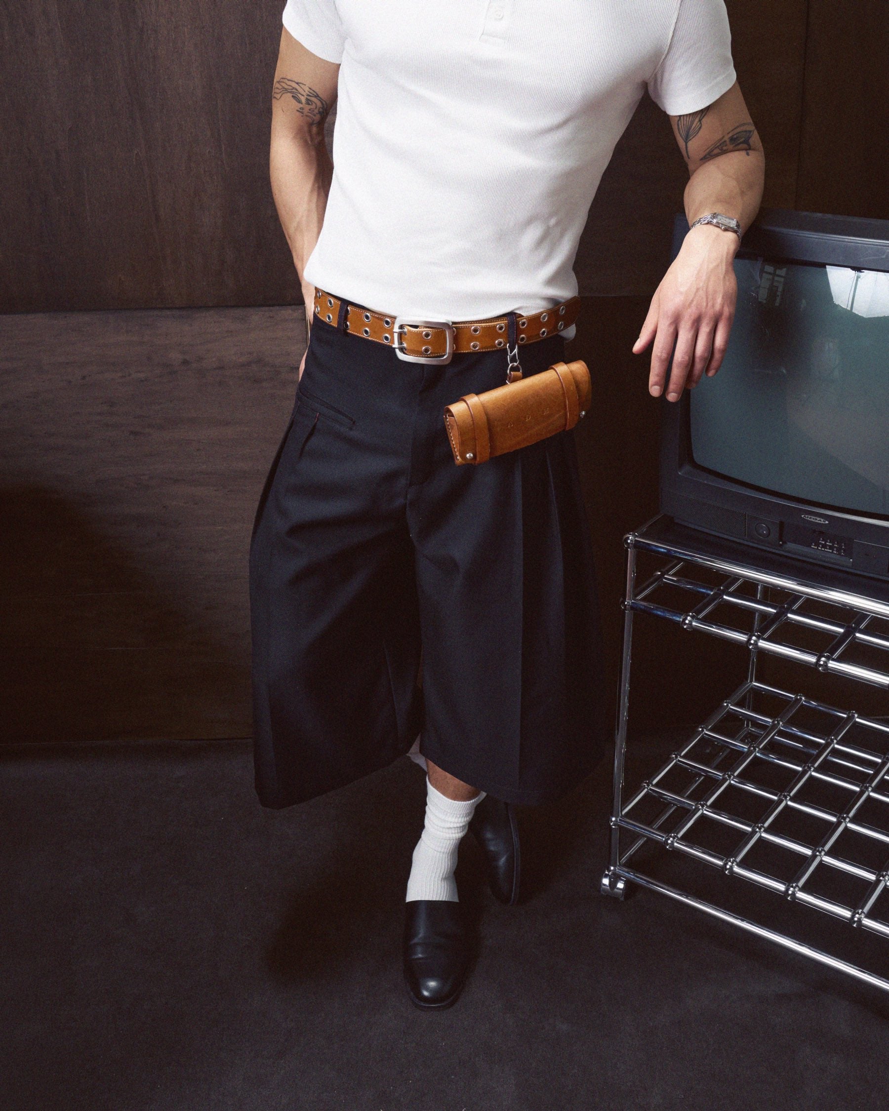 Bull Neck Belt in Cognac